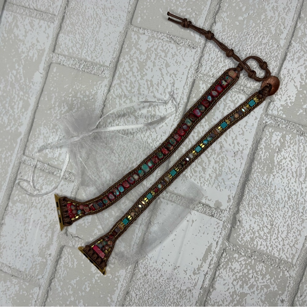 APPLE WATCH Bohemian glass Beaded Bracelet watch band. It fits my Apple Watch 7 - Picture 7 of 8